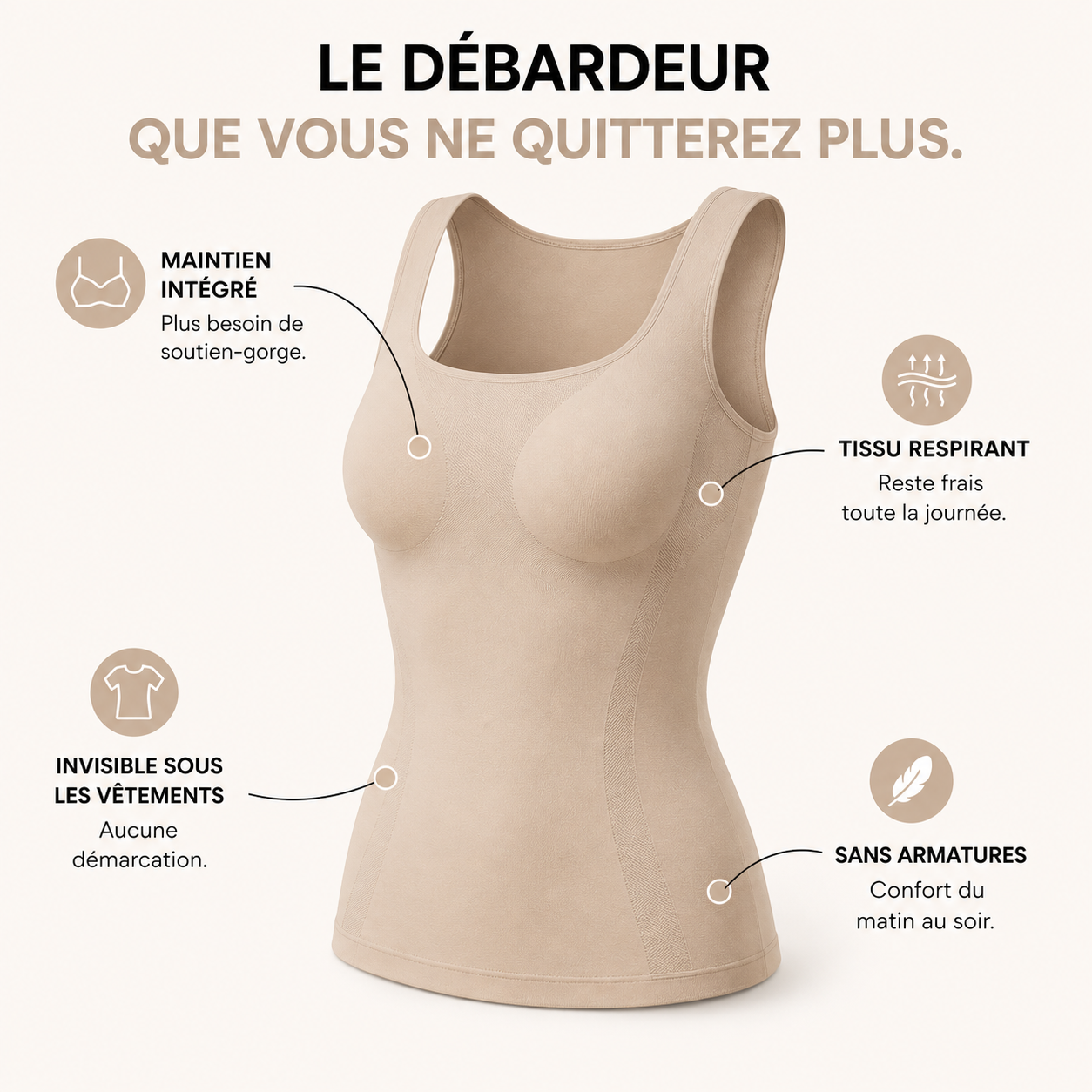 Débardeur avec soutien-gorge intégré